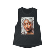Flowy Scoop Muscle Tee - PRINT EXPLORE