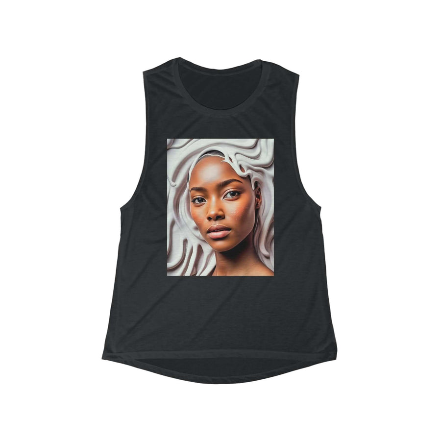 Flowy Scoop Muscle Tee - PRINT EXPLORE
