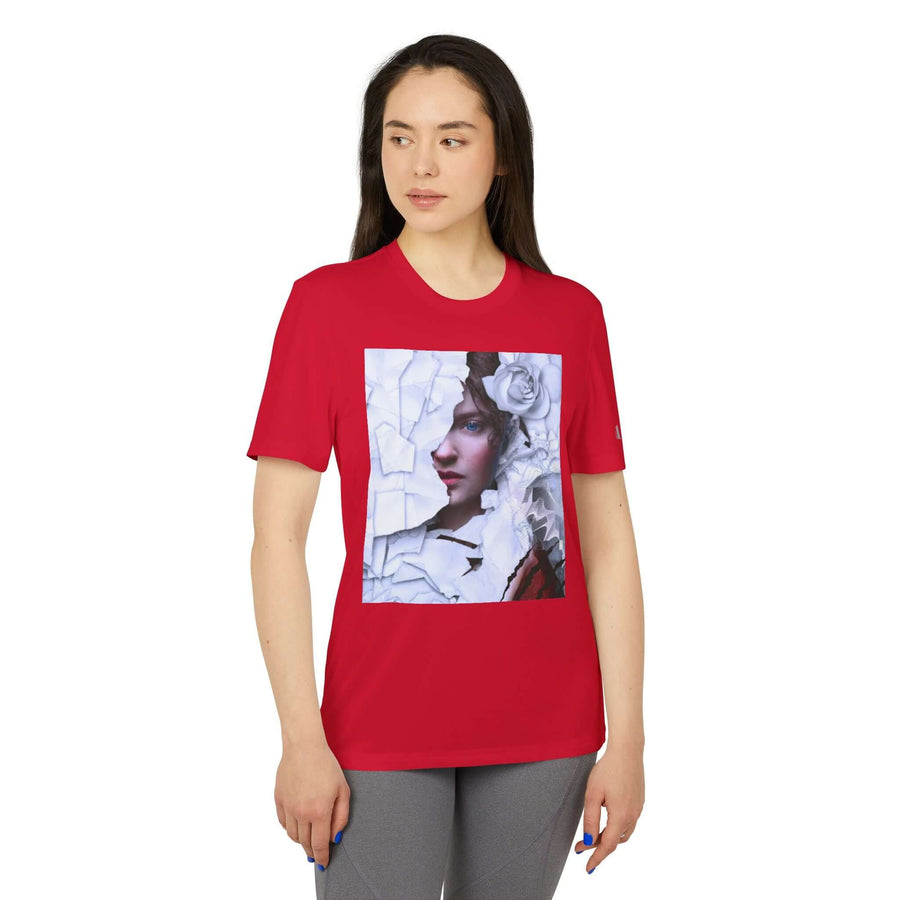 Adidas® Women's Sports T Shirt Red - PRINT EXPLORE