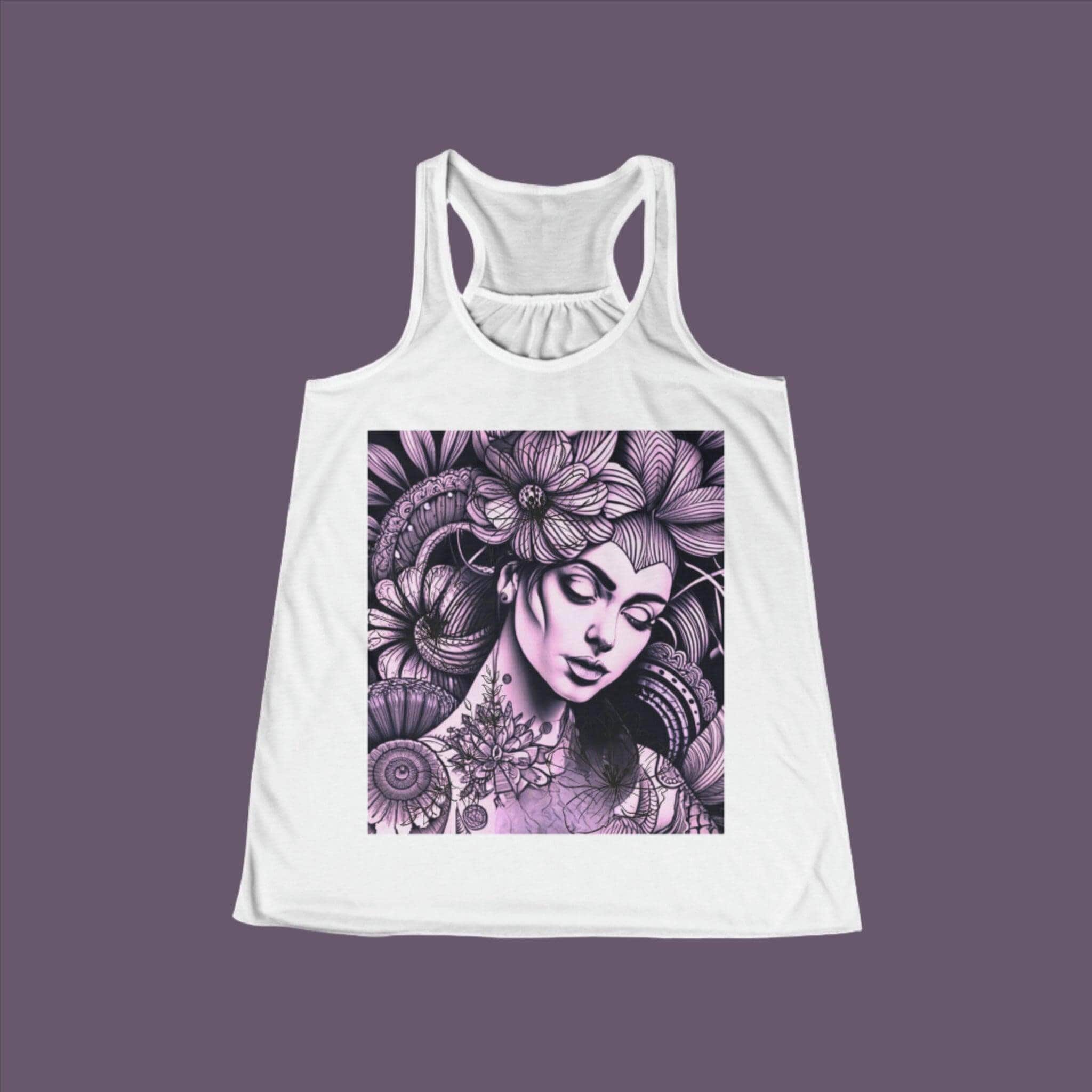 Womens Flowy Racerback Tank - PRINT EXPLORE