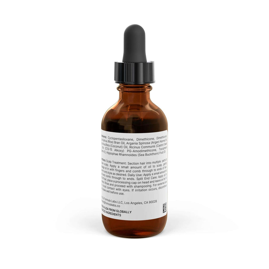 Vegan Hair Oil for growth and frizz control in eco-friendly Bottle.