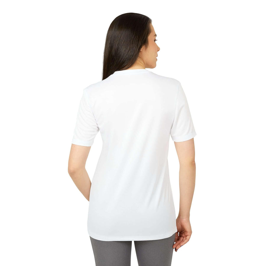 Adidas® Women's Sports T Shirt White- PRINT EXPLORE