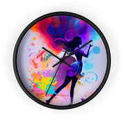 Modern Wooden Wall Clock - Lady in Colors - PRINT EXPLORE