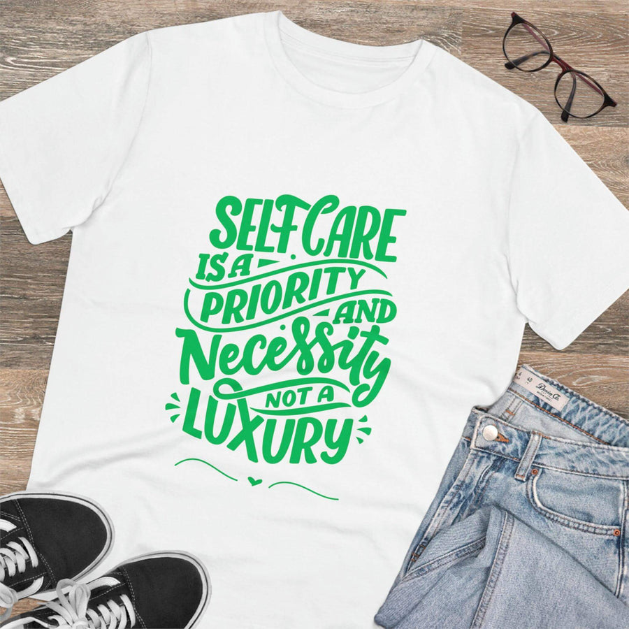 Unisex Selfcare Priority Cotton T-shirt - PRINT EXPLORE
