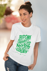 Unisex Selfcare Priority Cotton T-shirt - PRINT EXPLORE