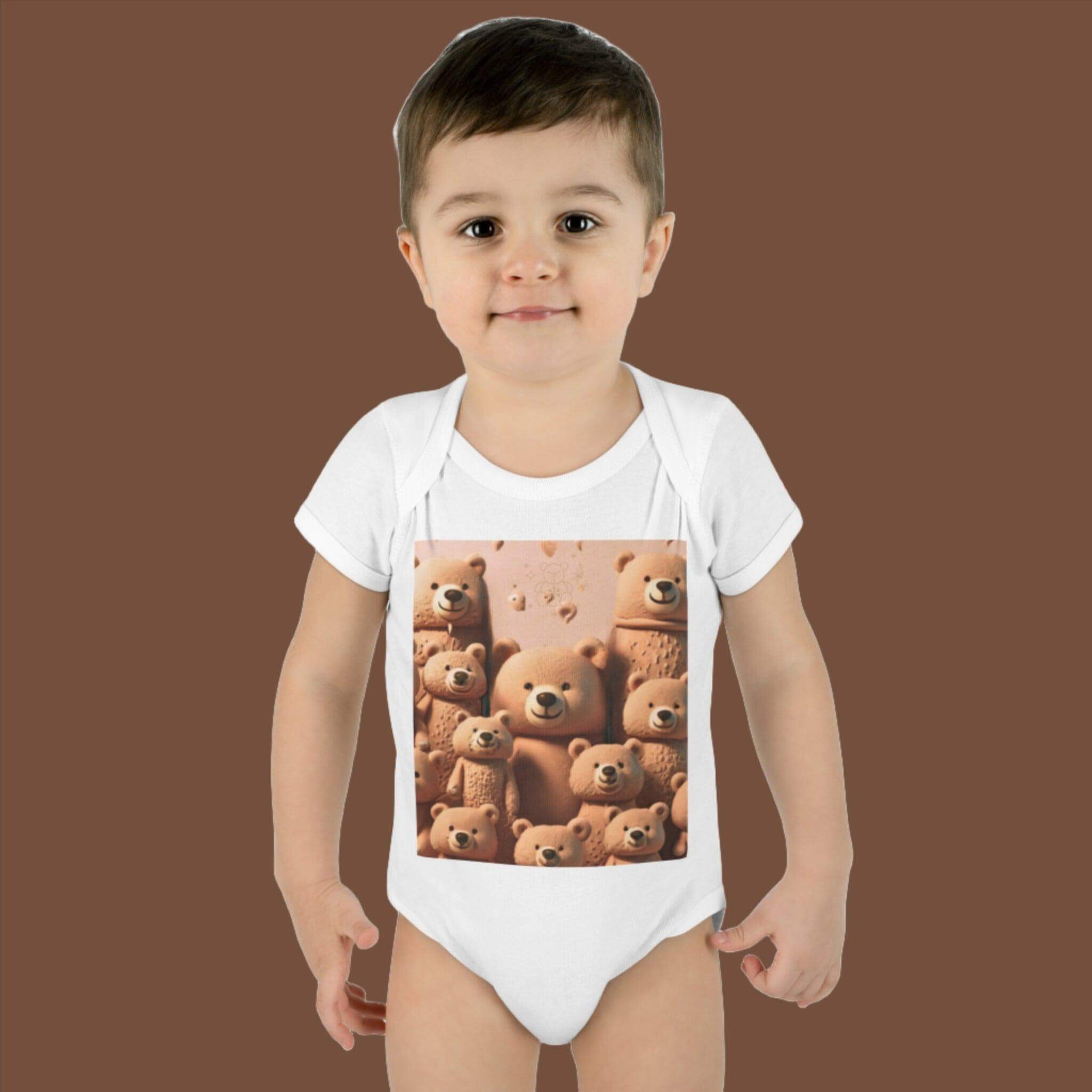 Baby Rib Bodysuit - Bears - PRINT EXPLORE