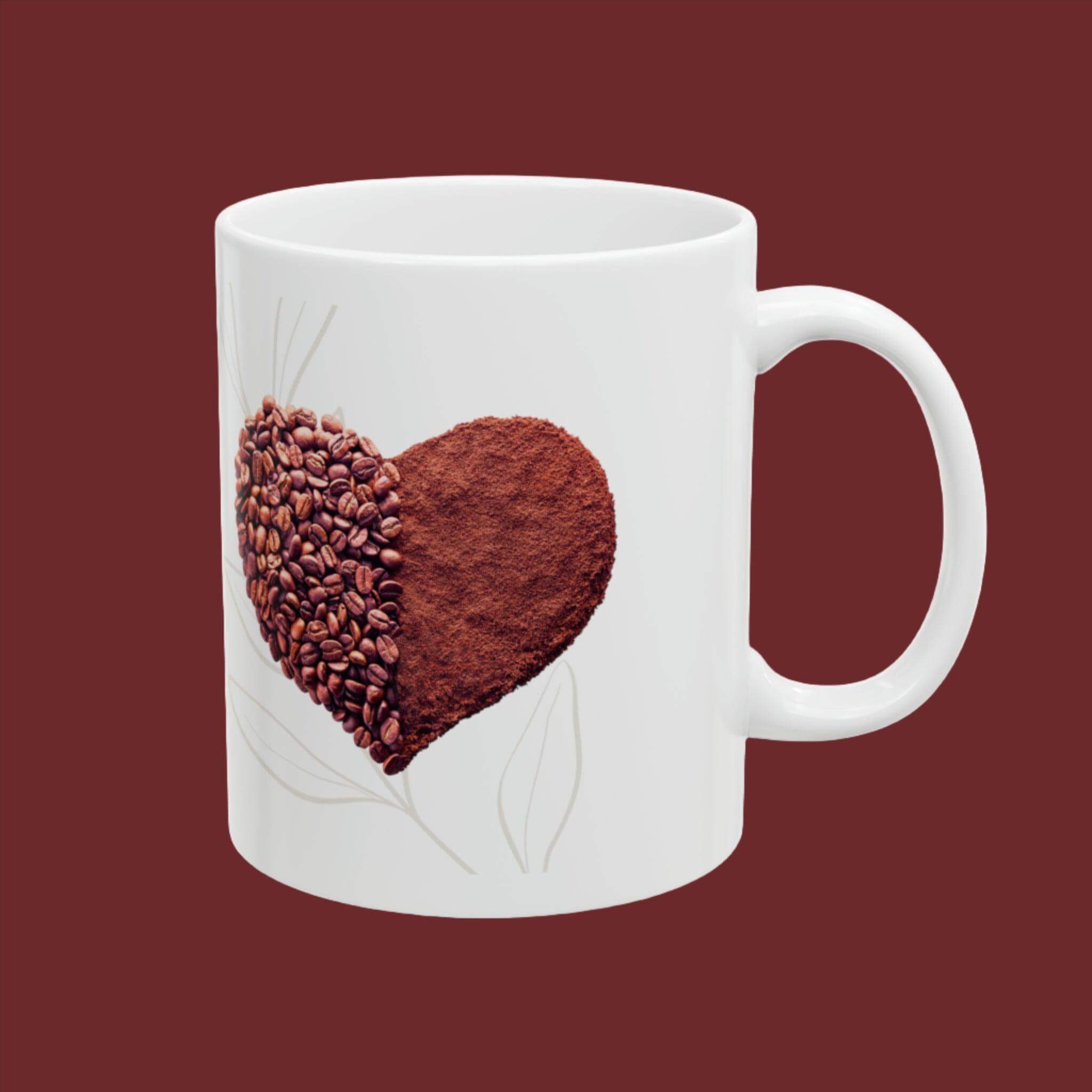 Ceramic Mug Heart (11oz) - PRINT EXPLORE