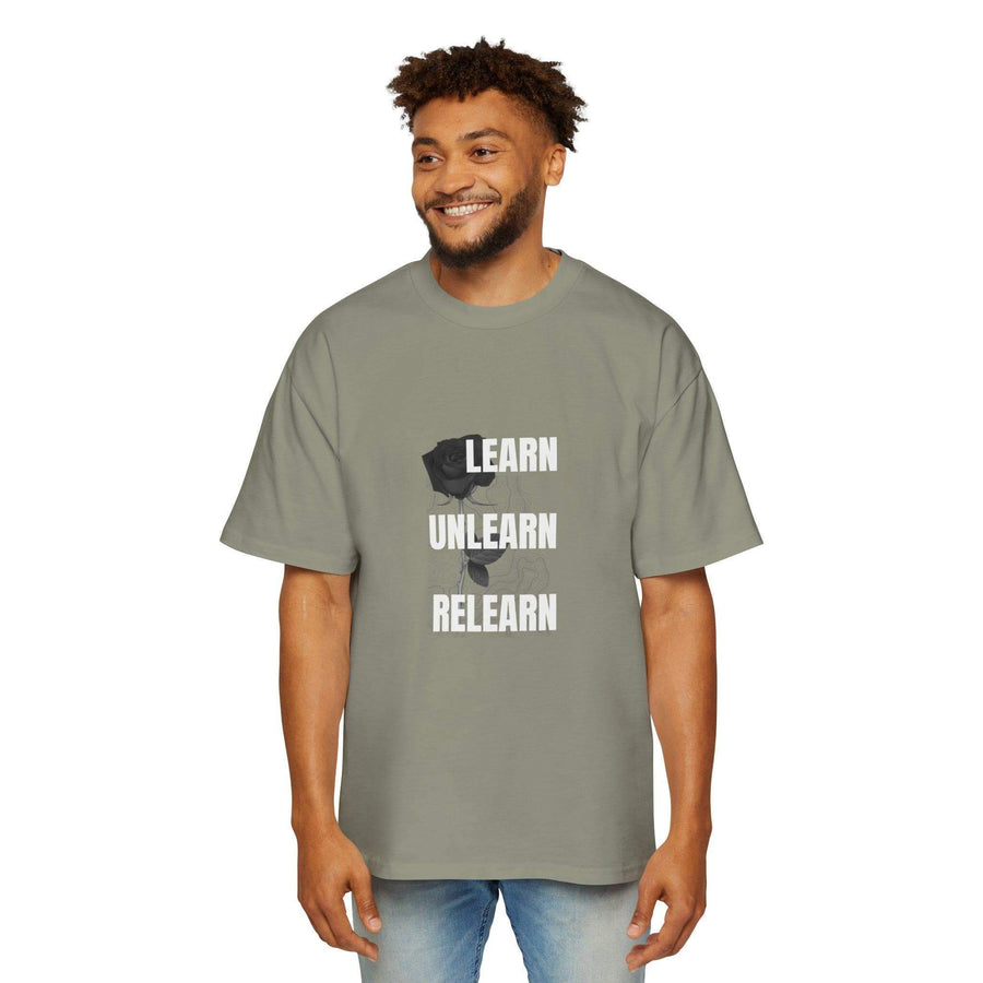 Men's Heavy Oversized Tee - PRINT EXPLORE