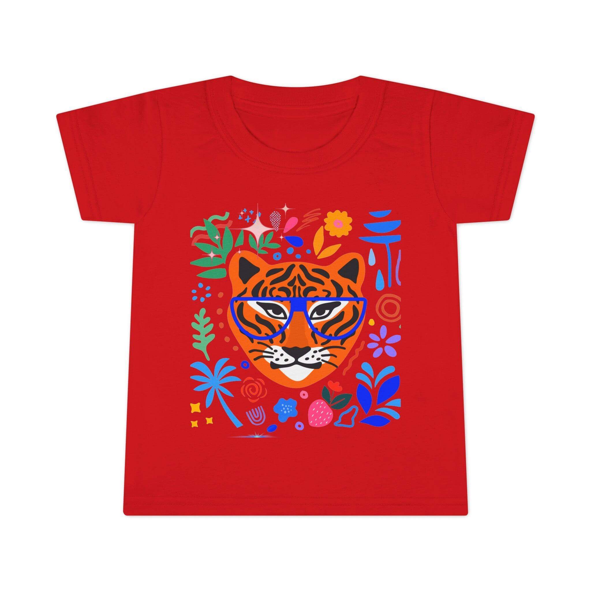 " Tiger in glasses" - Toddler T-shirt - PRINT EXPLORE