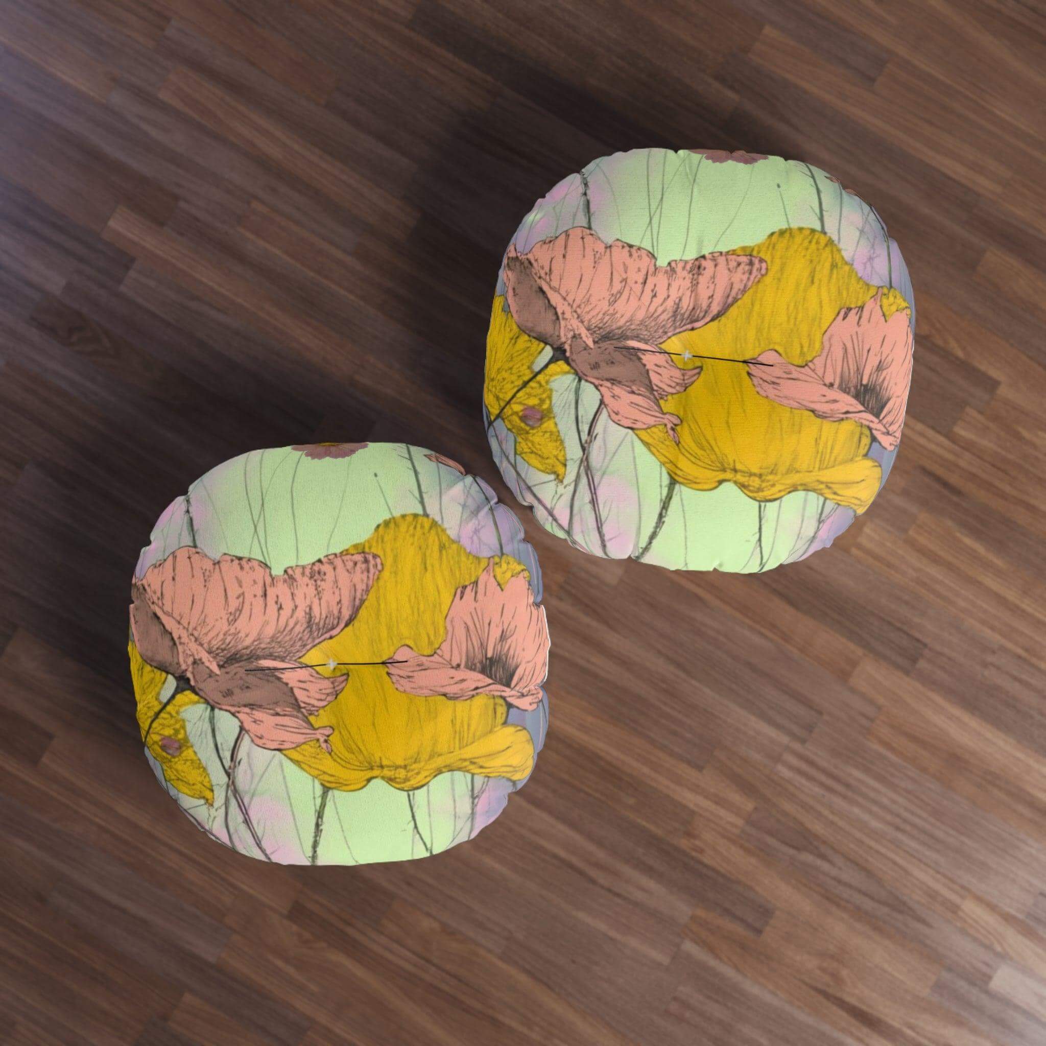 Tufted Floor Pillow, Round - PRINT EXPLORE