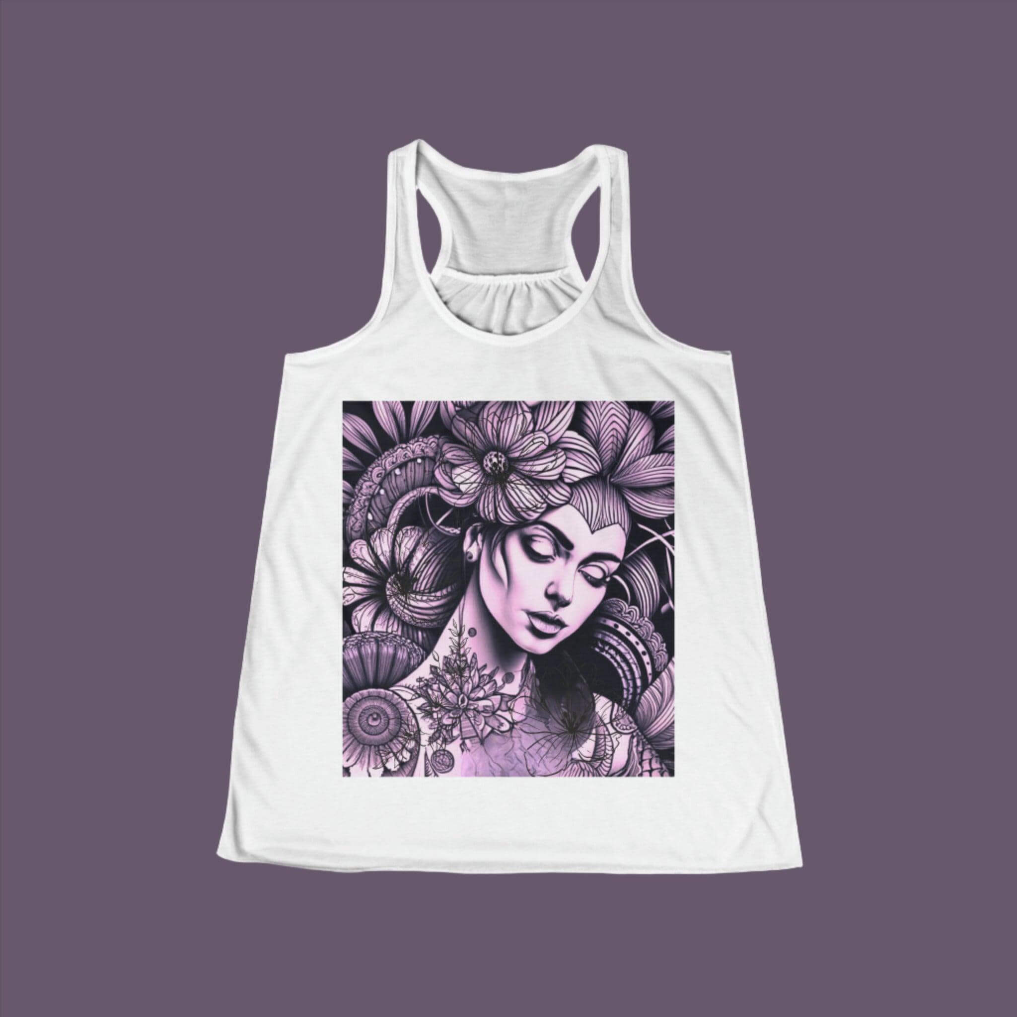 Women's Flowy Racerback Tank - PRINT EXPLORE