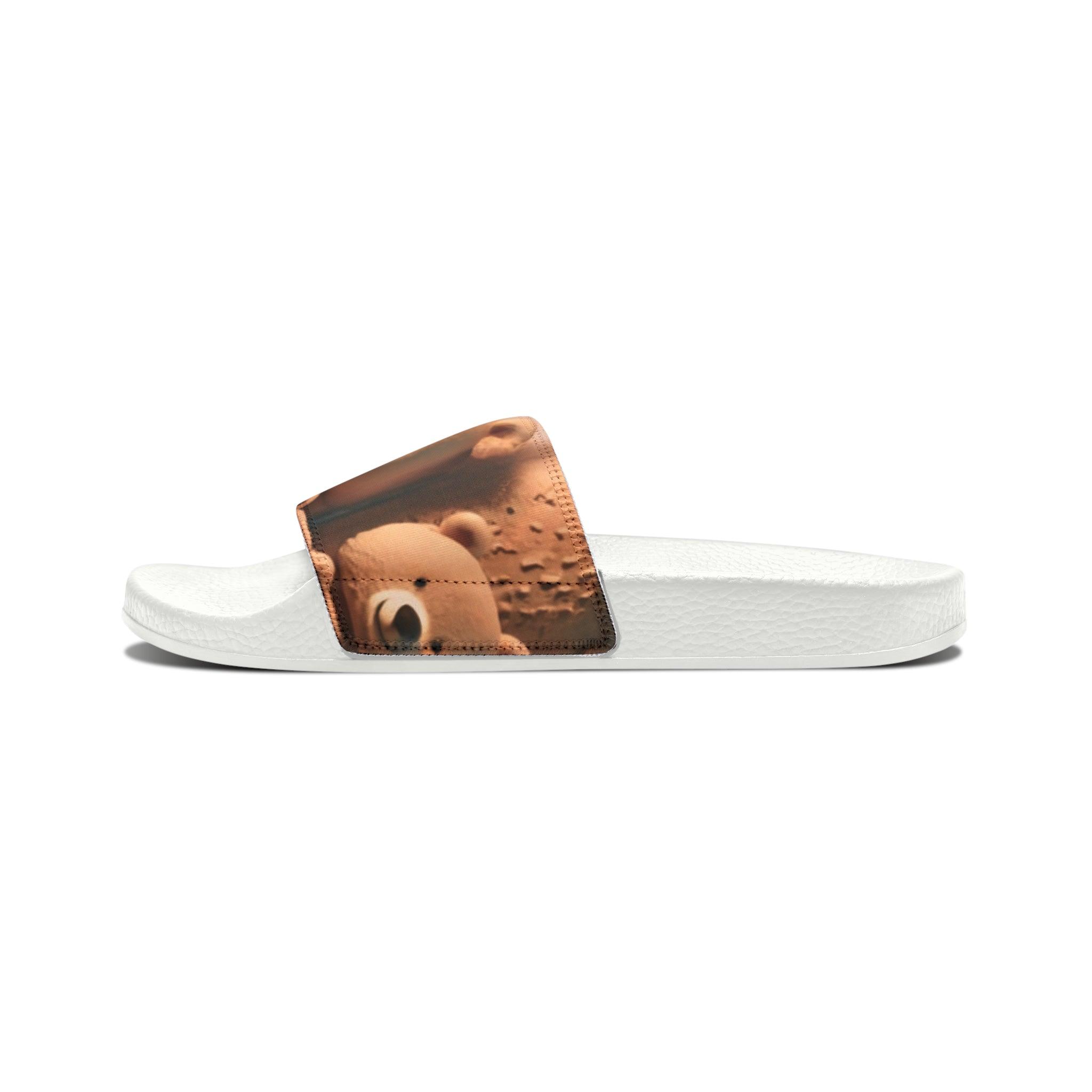 Youth PU Slide Sandals - PRINT EXPLORE